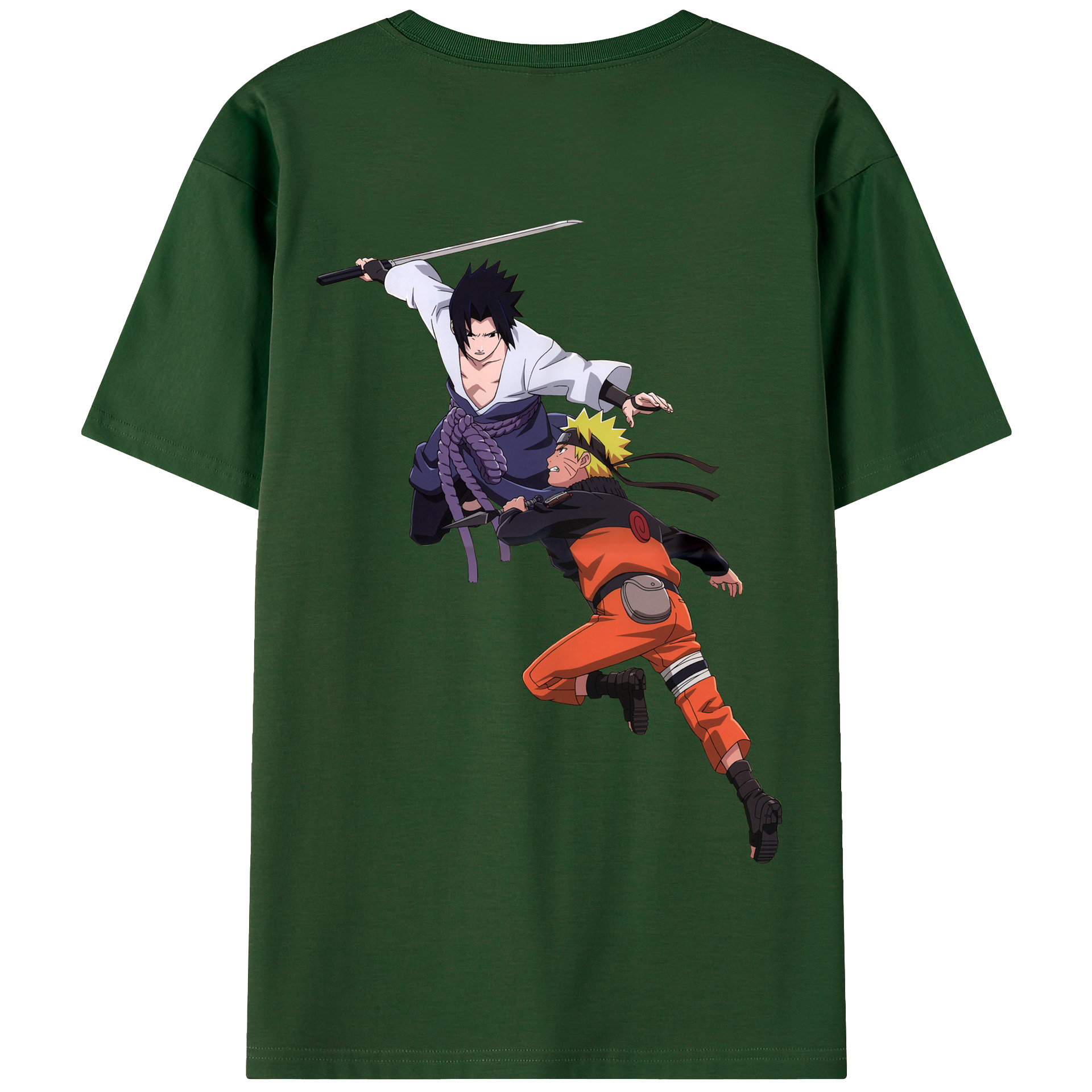 （画像用） NARUTO -ナルト- うちは サスケ Uchiha Sasuke 綿100％半袖Tシャツ（背面プリント）